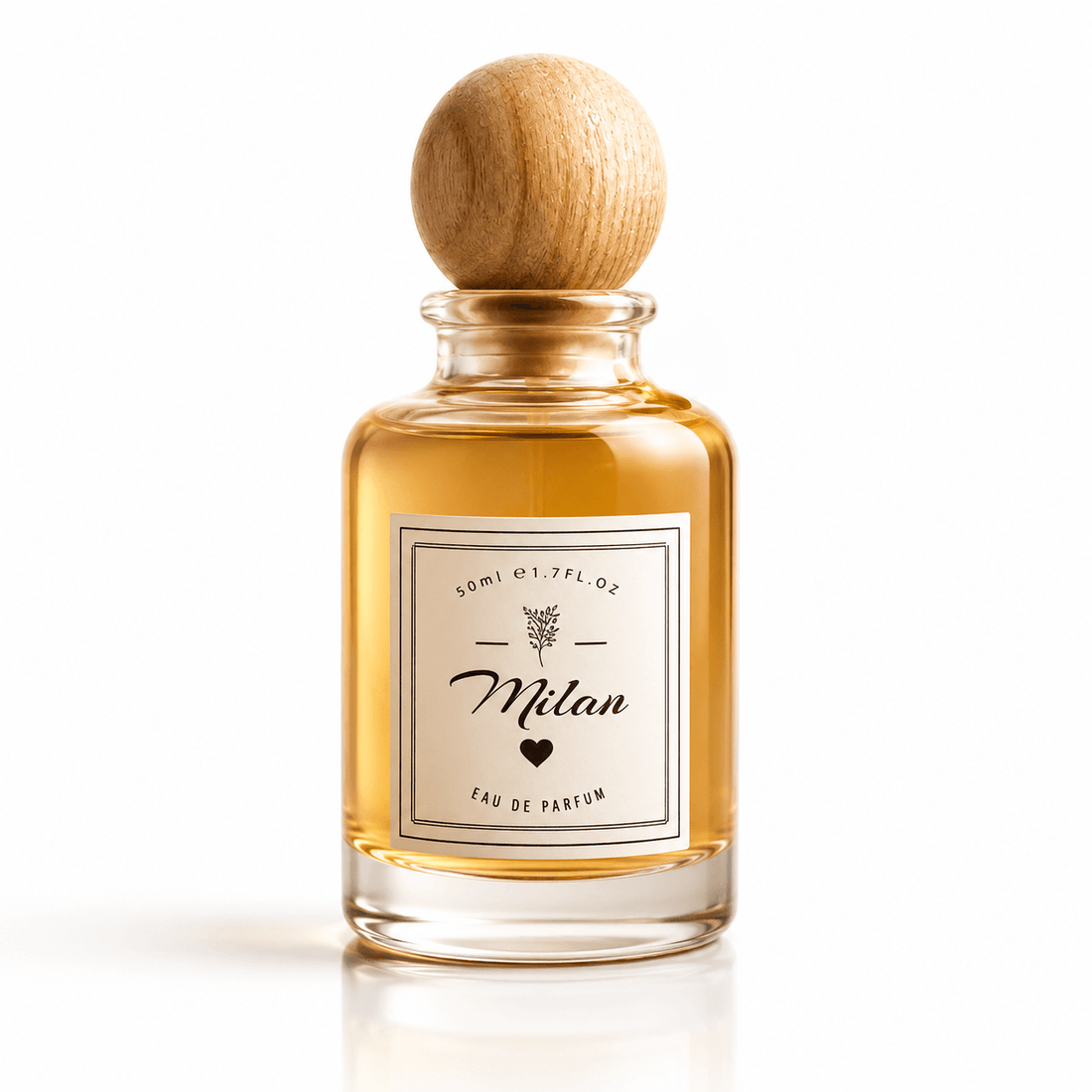 Blooming Milan perfume by Bloograna Perfumes, elegant glass bottle with floral and citrus notes for a sophisticated fragrance.