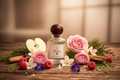 Sidra Perfume by Bloograna Perfumes featuring a sleek glass bottle with a gold cap and elegant floral design.